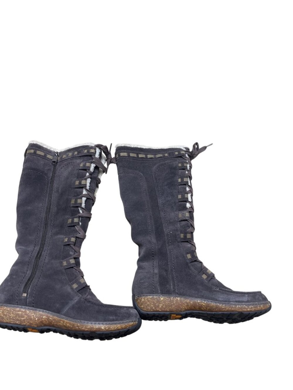 Timberlnd wms gray leather suede waterproof below knee boots sz 7 SKU 10-956